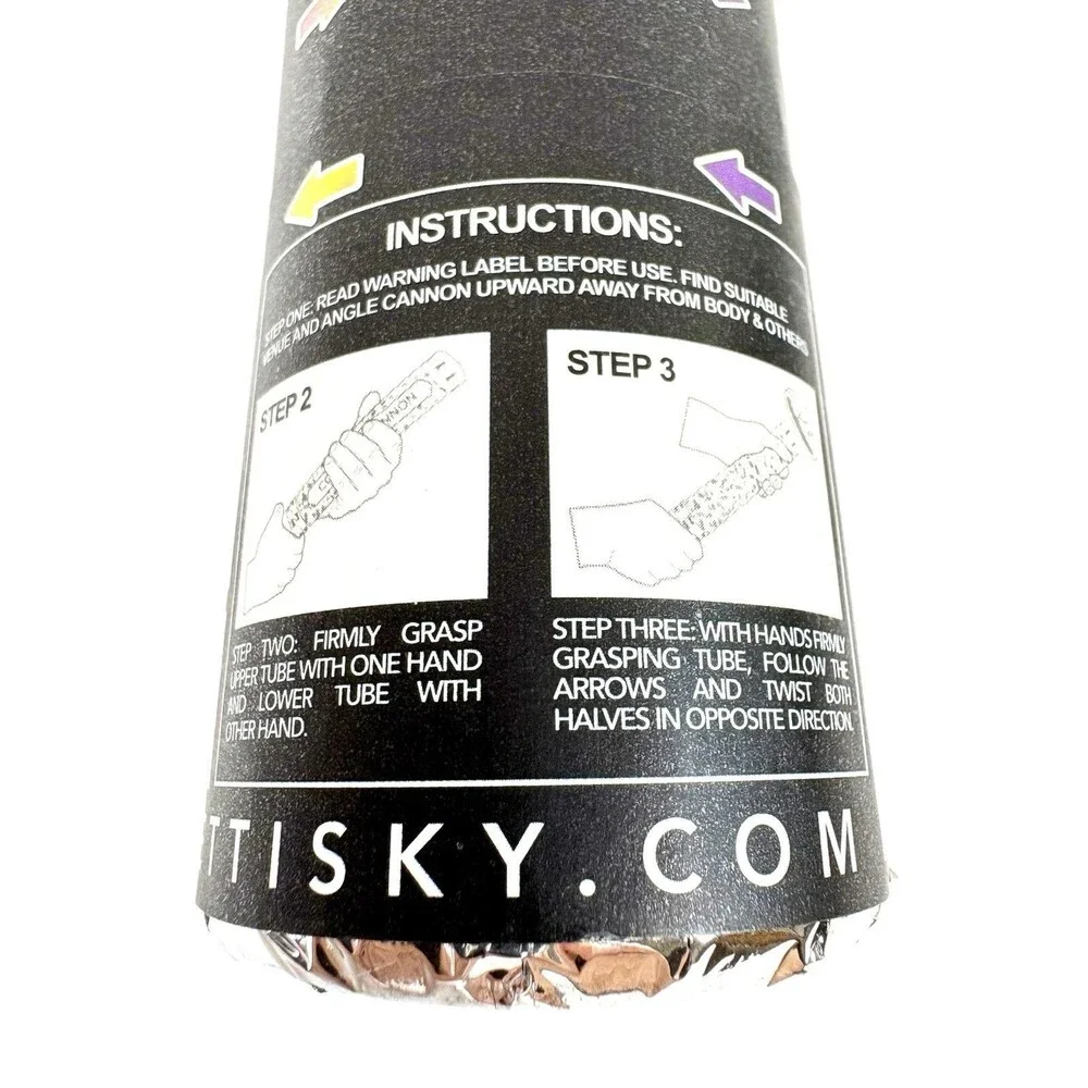 Confetti Sky Premium 2 Multicolored Paper Confetti Cannons - Party Celebrations